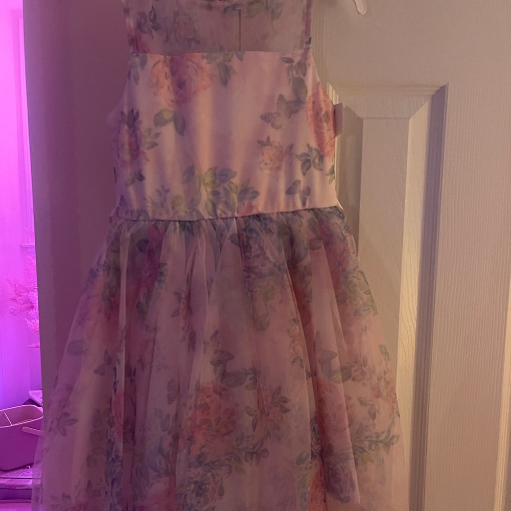 Adorable floral hi-lo sleeveless dress by Zenzi - size 6X